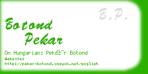 botond pekar business card